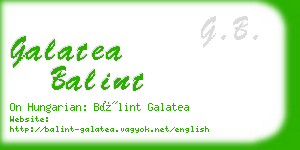 galatea balint business card